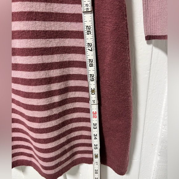 TITLE NINE Super Power 1/4 Zip merino wool Sweater Dress - Colorblock Stripe M - Picture 9 of 10
